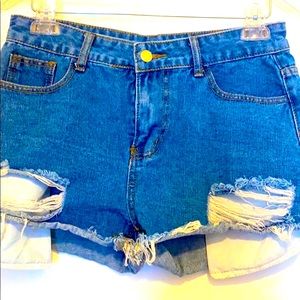 Shein like new distress jeans shorts size M